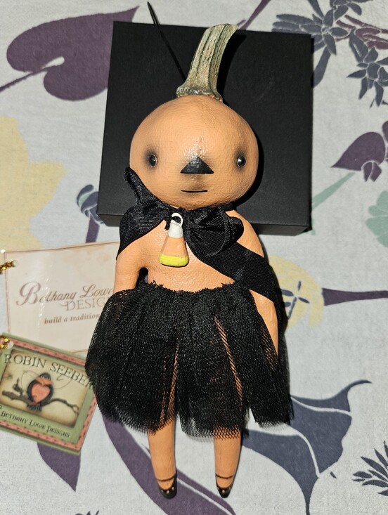 Bethany Lowe, Robin Seeber Other - Bethany Lowe Halloween Tabitha Pumpkin Ornament New 2026 RS5124 Robin Seeber